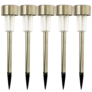 10 st. LED lampor utomhus som använder solljus - Stål